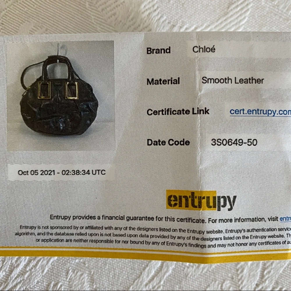Chloe small black leather 2 way bag